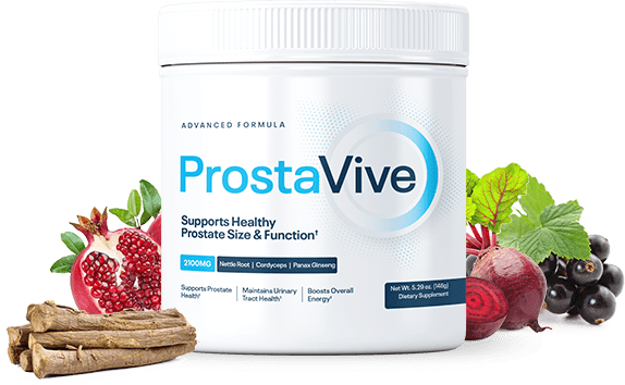 Container of ProstaVive prostate support powder